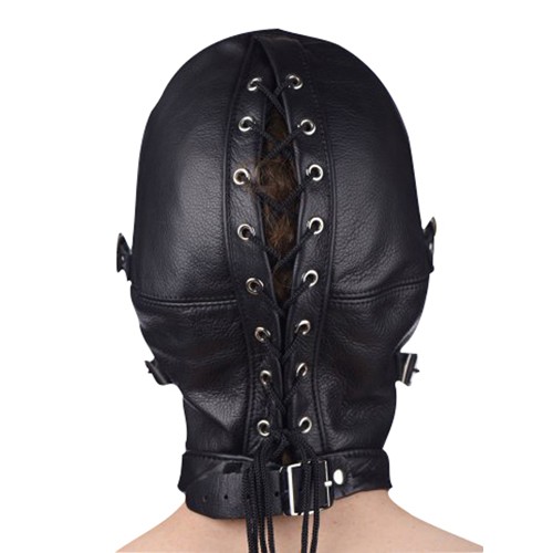 Premium-Ledermaske mit Augenklappe und Ballknebel