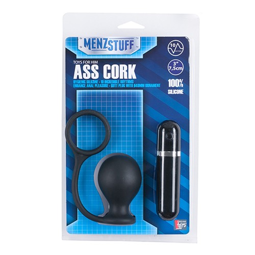 Menzstuff Vibrierender Buttplug in Schwarz