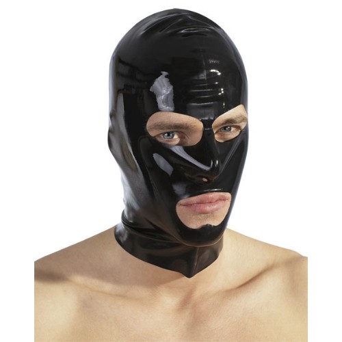 Latex Kopfmaske schwarz