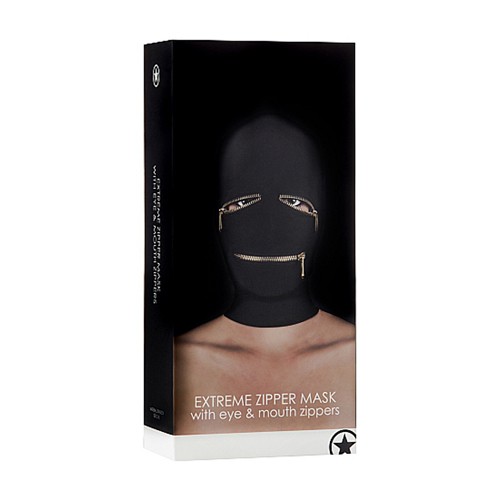 Extreme Reißverschlussmaske mit Reißverschlüssen für die Augen und den Mund